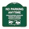 Signmission No Parking Anytime Unauthorized Vehicles Towed at Vehicle Owners Expense With Car, GW-1818-23764 A-DES-GW-1818-23764 - alternate 1